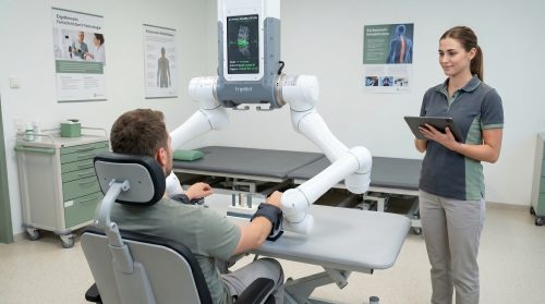 A visual representation of the future of Spinal Cord Injury Therapy, demonstrating how Hash-Tech GmbH's ErgoBot system shatters the human endurance ceiling to deliver the massive repetition dosage needed for neuroplastic repair and independent daily living